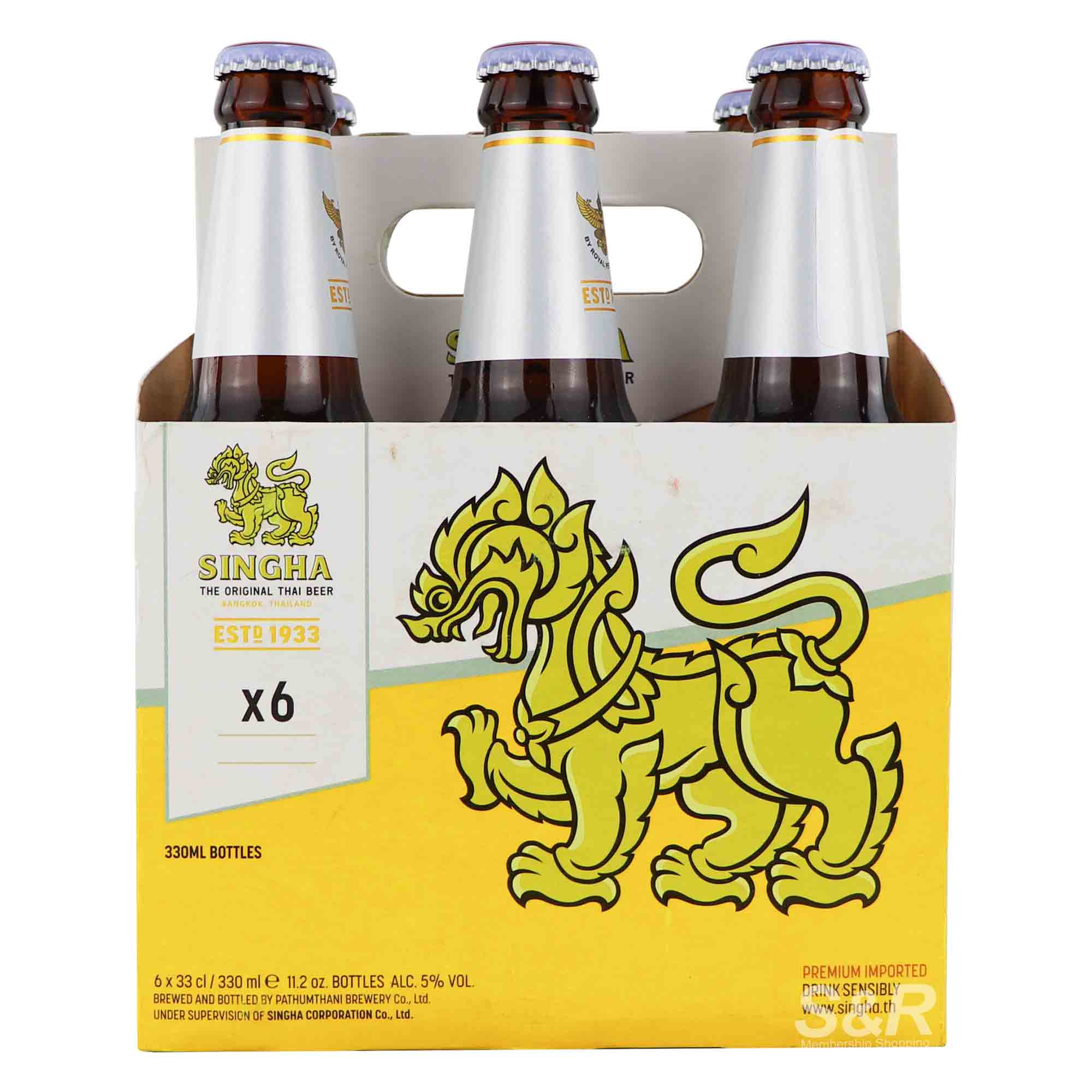Singha The Original Thai Beer 6 bottles Singha The Original Thai Beer 6 bottles